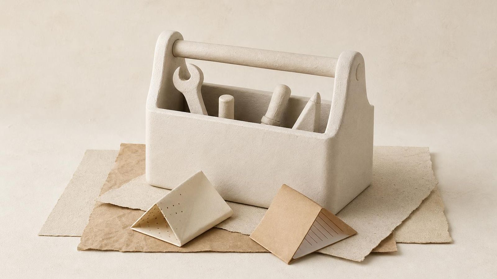 A small clean tool laid neatly on a plain paper-toned surface